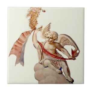 Azulejo Ángel del cielo antiguo