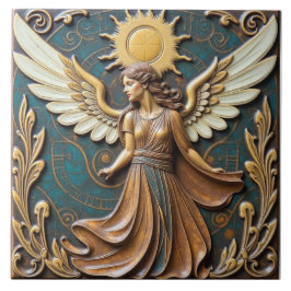 Azulejo Ángel del Sol de Otoño