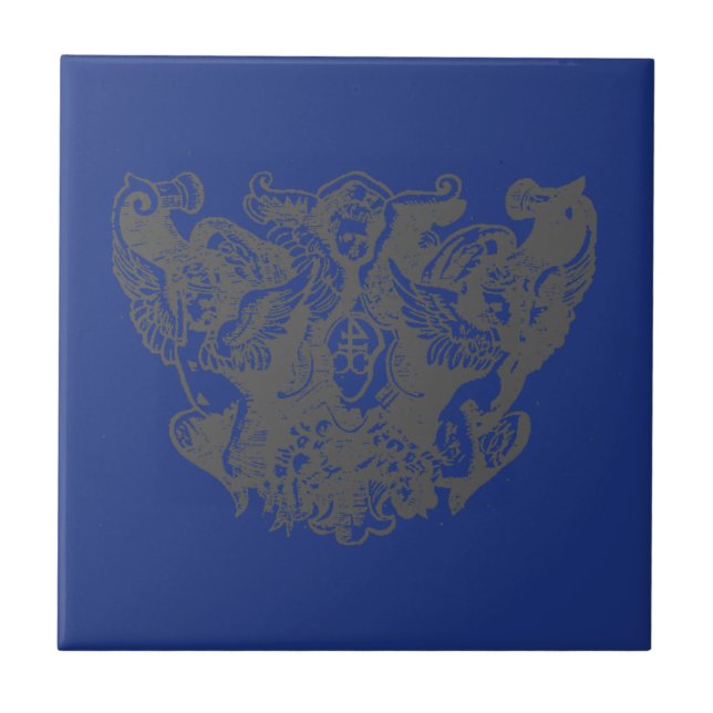 Azulejo Angel Engelsputte Coat of arms Emblem baroque (Frente)