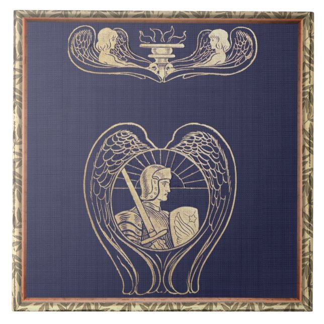 Azulejo Angel Heraldry Con Espada (Frente)