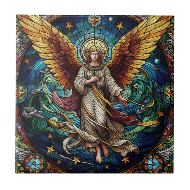 Azulejo Ángel religioso (Frente)