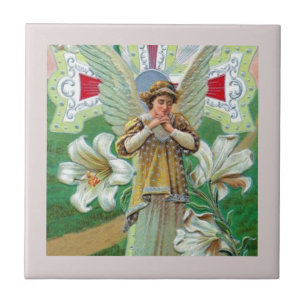 Azulejo Ángel rezando