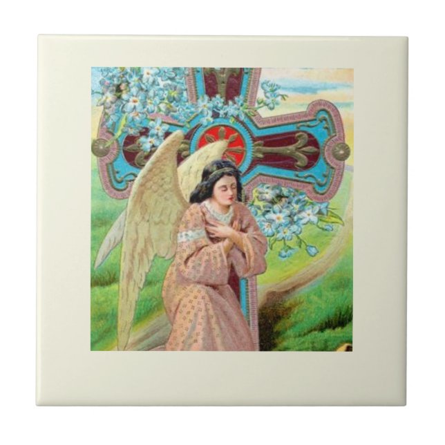 Azulejo Ángel rezando (Frente)