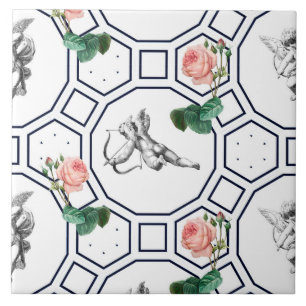 Azulejo Ángeles, barroco, rococó, cosecha