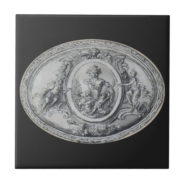 Azulejo Angels antiguos y dioses arte romano griego (Frente)