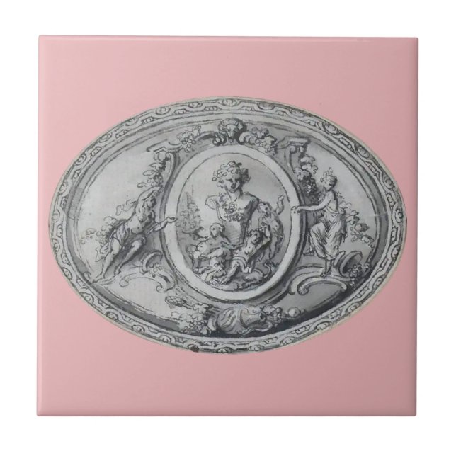 Azulejo Angels antiguos y dioses arte romano griego (Frente)