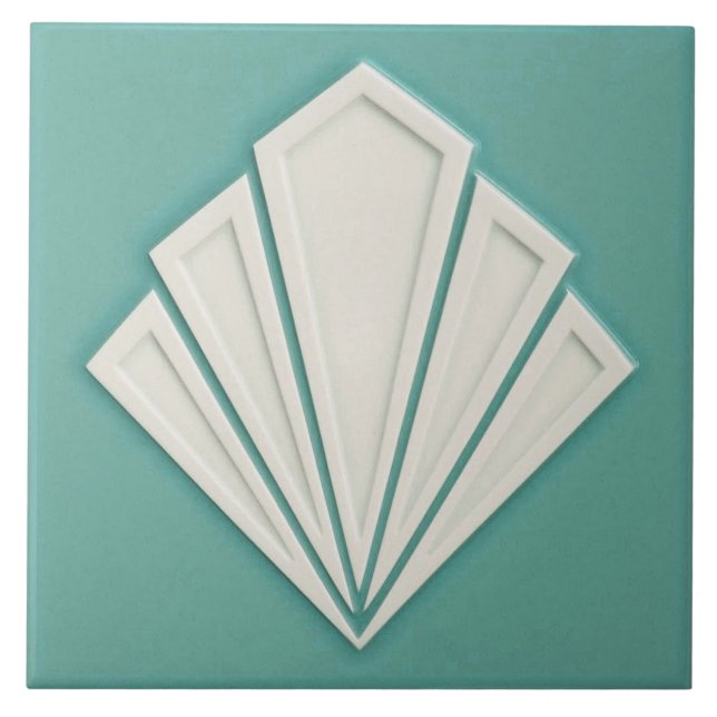Azulejo Angular Fan Style Art Deco Ceramic (Frente)