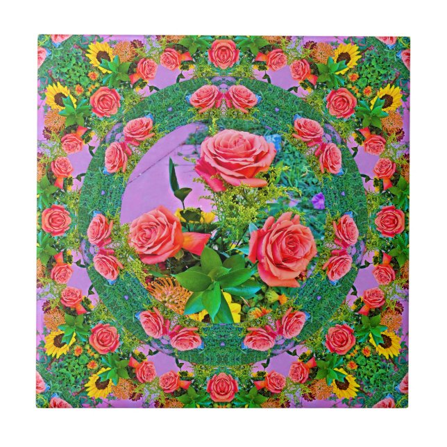 Azulejo Anillos rosas (Frente)