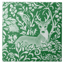 Animal de Emerald Green Woodland Deer Hedgehog Flo