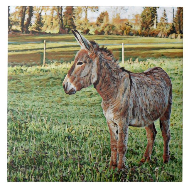 Azulejo animal inteligente-burro 1 (Frente)
