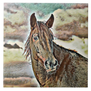 Azulejo animal inteligente-caballo 2