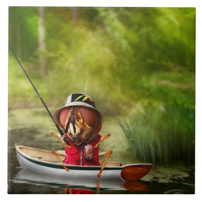Azulejo Animal - Volador - Pesca con mosca (Frente)