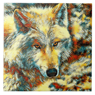 Azulejo AnimalArt_Wolf_003