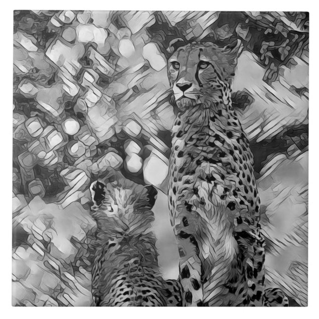 Azulejo AnimalArtBW_Cheetah_008 (Frente)