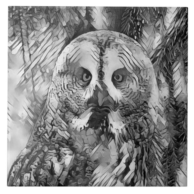 Azulejo AnimalArtBW_Owl_001 (Frente)