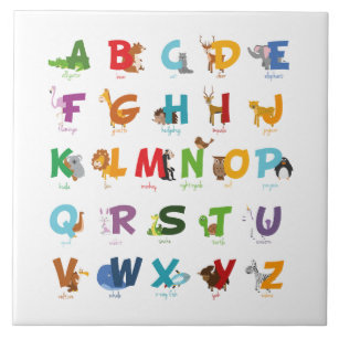 Azulejo Animales alfabetos ilustrados