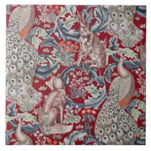 Azulejo Animales forestales, William Morris