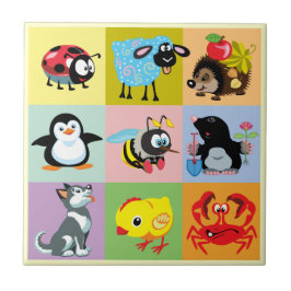 Azulejo animales personalizados para niños