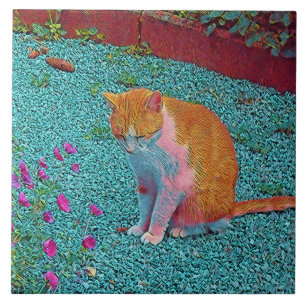 Azulejo Animales populares - Gato