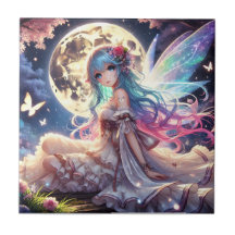 Anime Chica Moon Fairy Princess in Garden