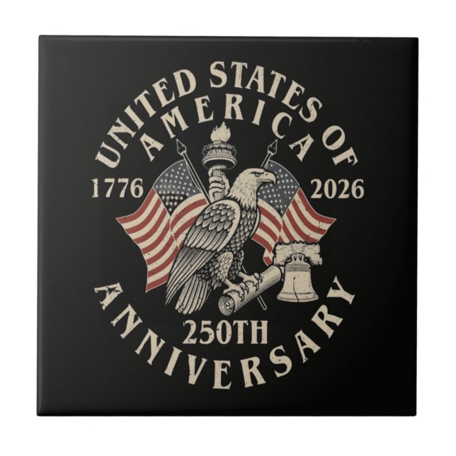 Azulejo Aniversario 250 de América (Frente)