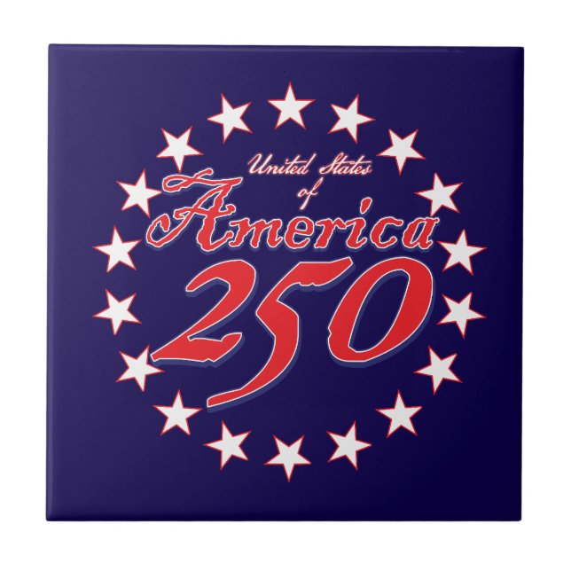 Azulejo Aniversario 250 de América (Frente)