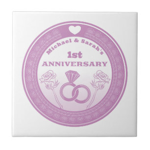 Azulejo Aniversario de boda Cambio de aspecto en encaje de