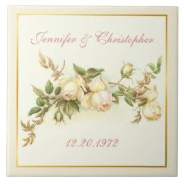 Azulejo Aniversario del aerosol del rosa blanco