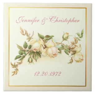 Azulejo Aniversario del aerosol del rosa blanco