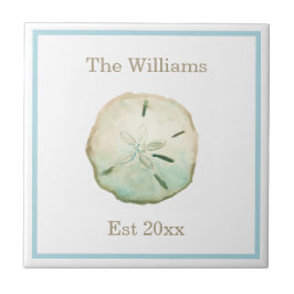 Azulejo Aniversario del Boda de la arena de la playa