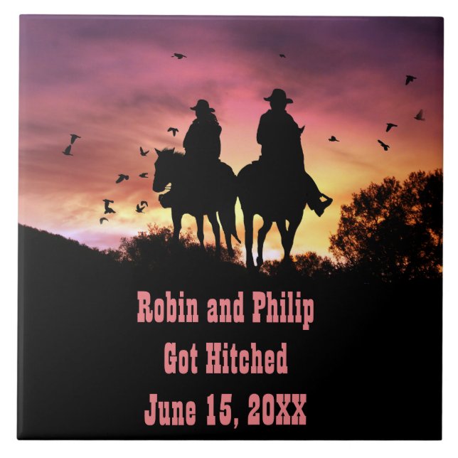 Azulejo Aniversario del Boda del Oeste del País (Frente)