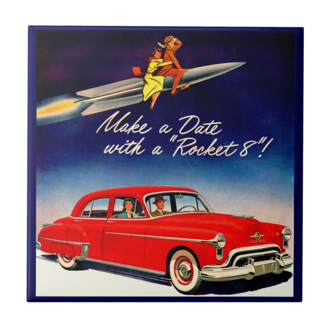 Azulejo Años 1950 Hacer una cita con Rocket 8 (Frente)