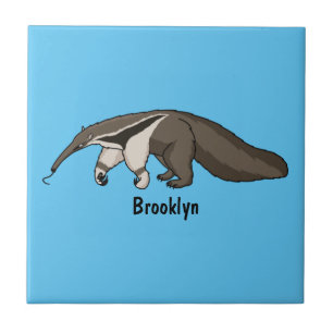 Azulejo Anteater feliz personalizado ilustracion