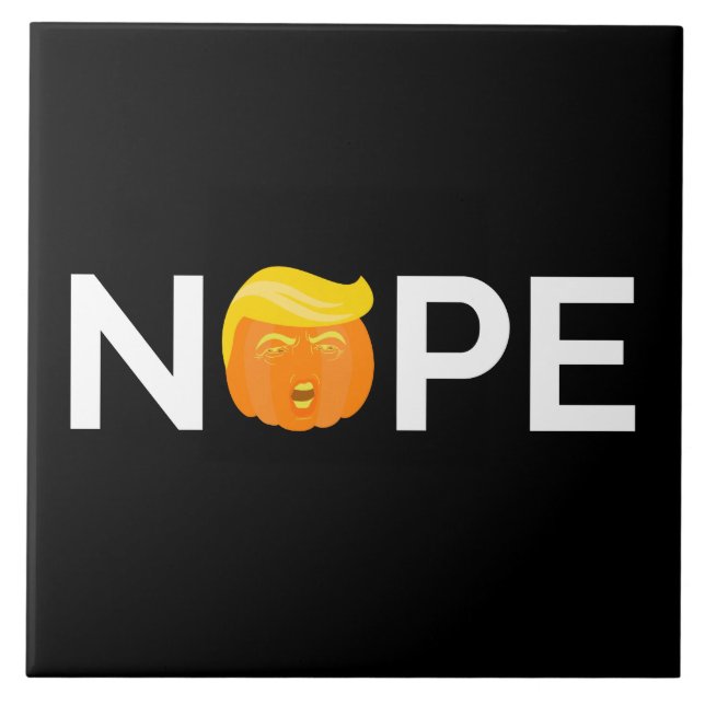 Azulejo Anti-Trump - Nope Edición de Halloween (Frente)
