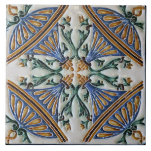 Azulejo Antigua Mayólica Española Vintage