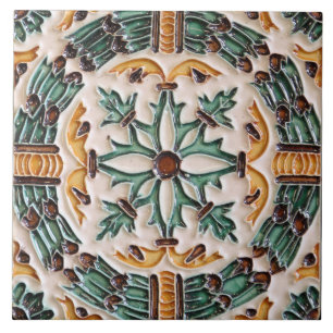 Azulejo Antigua Mayólica Española Vintage