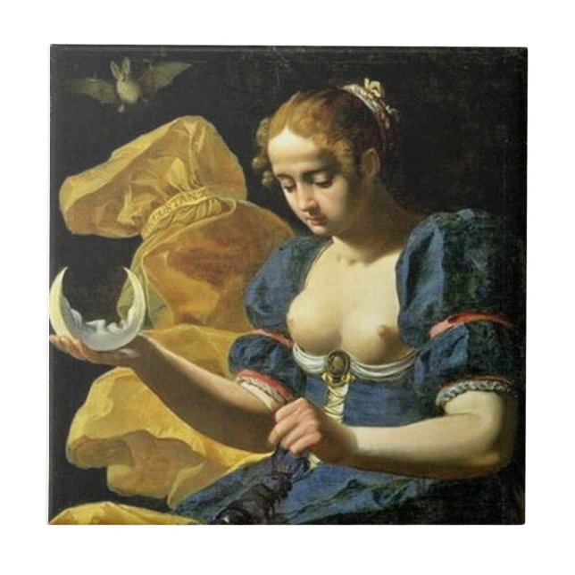 AZULEJO ANTIGUA RENAISSANCE TAROTS 18 /LA LUNA (Frente)