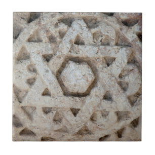 Azulejo Antigua talla de la estrella de David, Israel