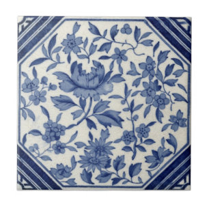 Azulejo Antigüedad Transferware de la reproducción VT000