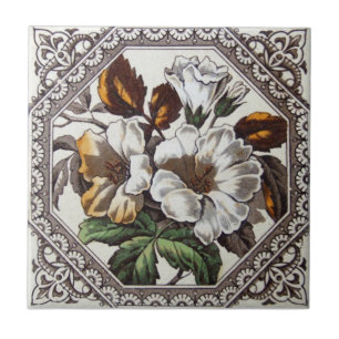 Azulejo Antigüedad Transferware de la reproducción VT003