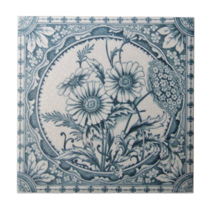 Azulejo Antigüedad Transferware de la reproducción VT004