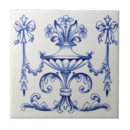 Azulejo Antigüedad Transferware de la reproducción VT0041