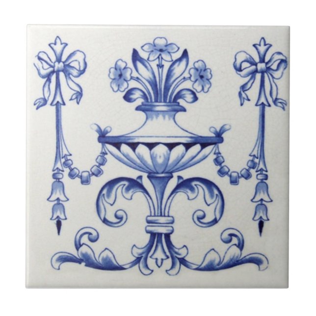 Azulejo Antigüedad Transferware de la reproducción VT0041 (Frente)