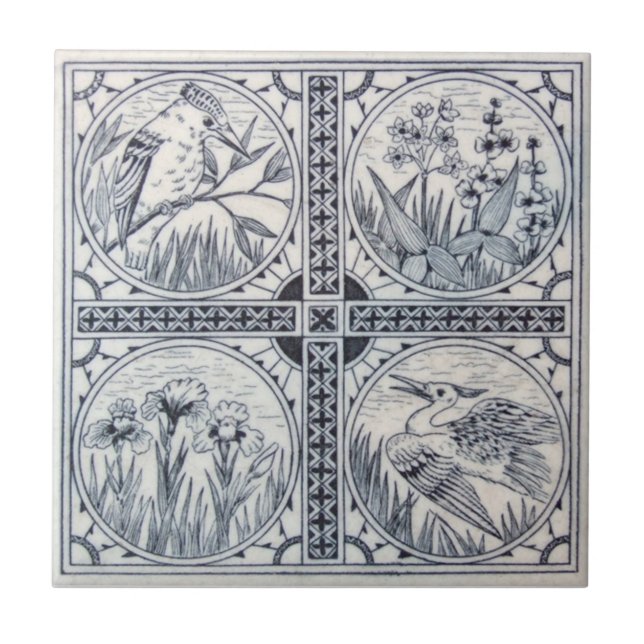 Azulejo Antigüedad Transferware de la reproducción VT0050 (Frente)