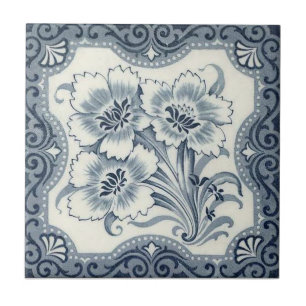 Azulejo Antigüedad Transferware de la reproducción VT0079