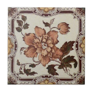 Azulejo Antigüedad Transferware de la reproducción VT009