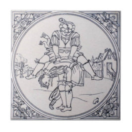Azulejo Antigüedad Transferware de la reproducción VT0095