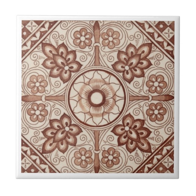 Azulejo Antigüedad Transferware de la reproducción VT0100 (Frente)