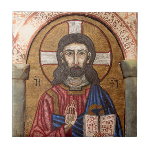 Azulejo Antiguo mosaico de Jesús