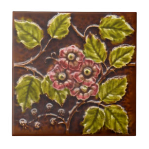 Azulejo Antiguo mosaico floral mallorquín repro